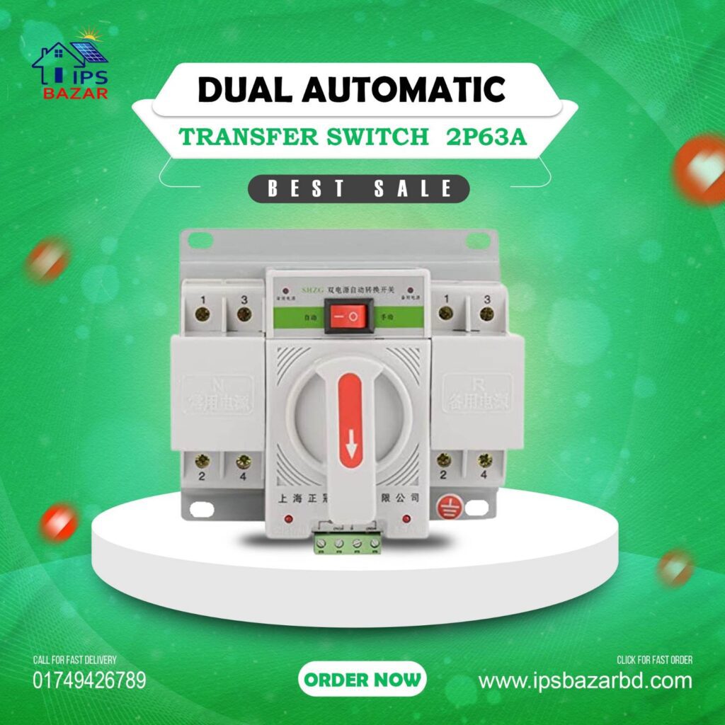 Dual Power Automatic Transfer Switch 2P 63A Single Phase