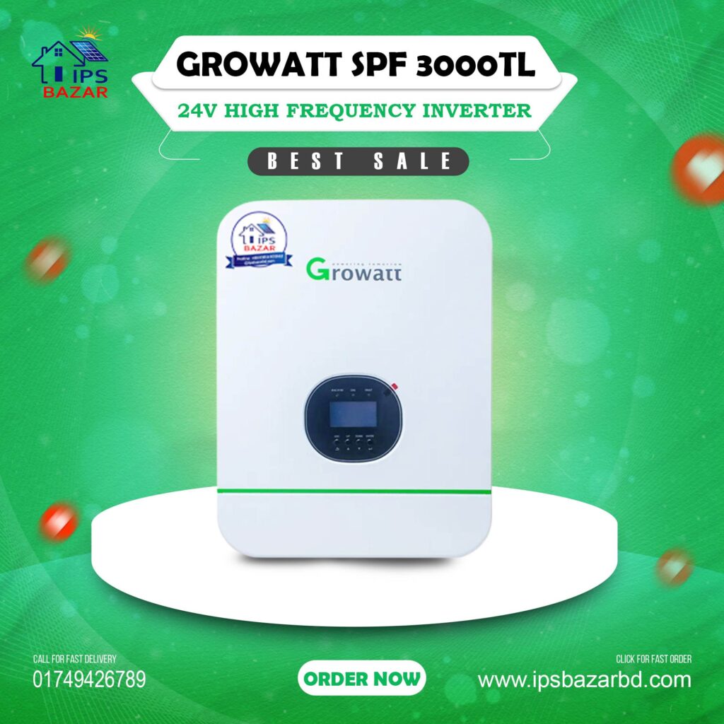 GROWATT SPF 3000 TL 24V High Frequency Solar Inverter