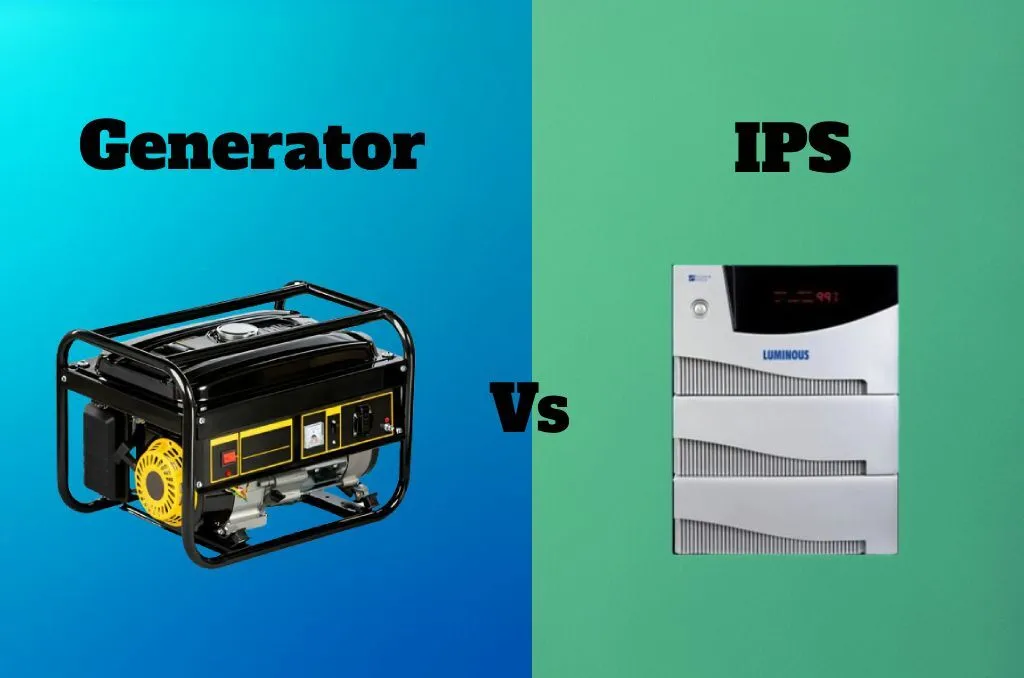 A comparison between a generator and an IPS, with both machines side by side.