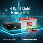 4 Fan + 5 Light Home IPS Combo Package